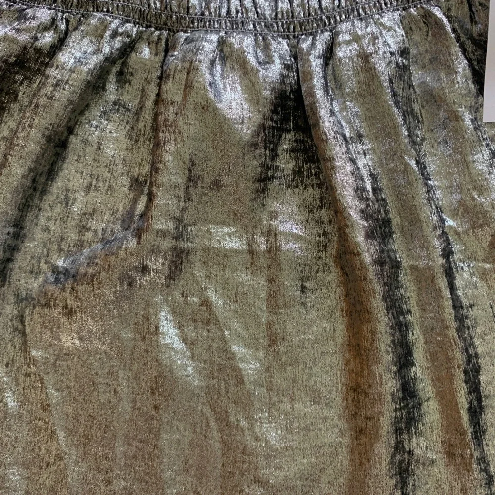 Old Navy Toddler Girls Silver Metallic Smocked Foil Party Dress 12-18 Months NWT